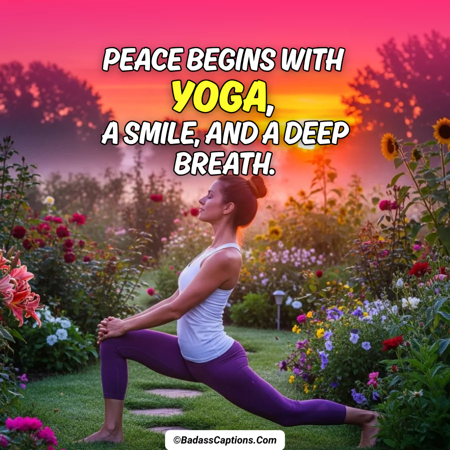 Cute & Short Yoga Captions