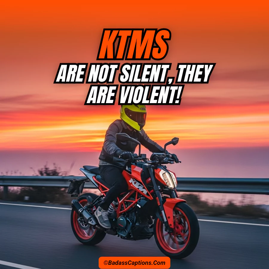 KTM Bike Quotes, Captions for Instagram