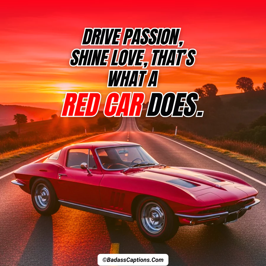 Red Car Quotes & Captions