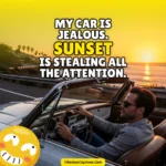 Sunset Car Captions for Instagram